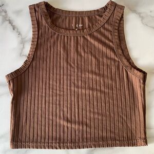 Coffee Brown Size M Shein Crop Top